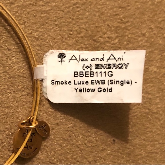 NWT Alex and Ani Smoke Luxe Bead Bangle - Picture 3 of 3